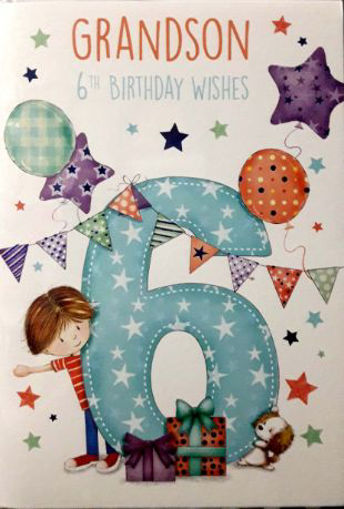 Picture of GRANDSON 6TH BIRTHDAY CARD